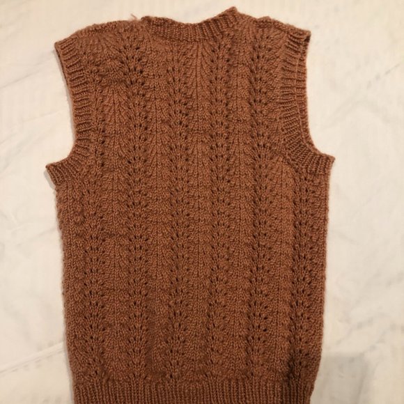 Brown Wool Sweater Vest - Picture 2 of 4